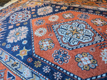 Load image into Gallery viewer, 3&#39;3&quot; x 5&#39;7&quot; - Vintage Geometric Wool Rug – 115cm x 171 cm
