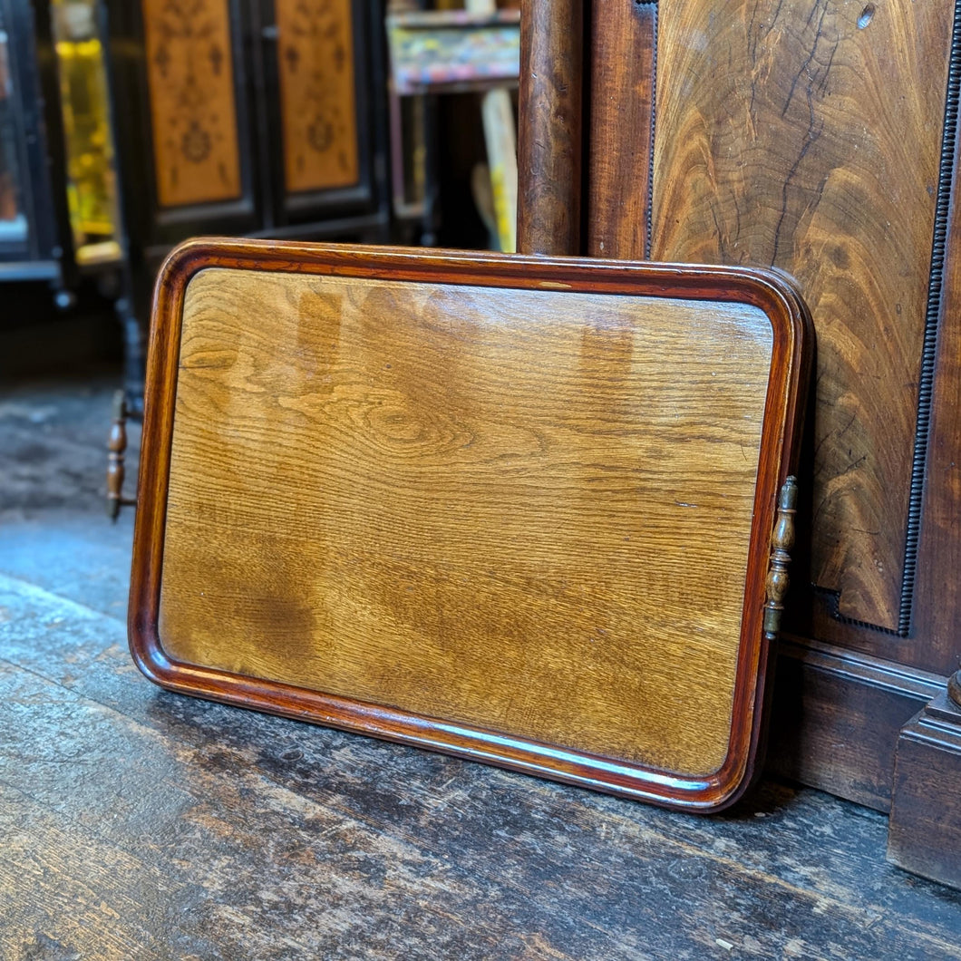 Large Antique Edwardian Oak Serving / Butlers Tray