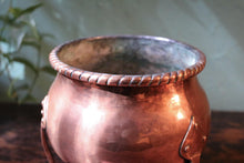 Load image into Gallery viewer, Early 20th.C Arts &amp; Crafts Hammered Copper Tripod Planter
