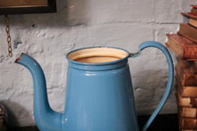 Load image into Gallery viewer, Vintage French Blue Enamel Coffee Pot
