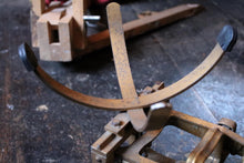 Load image into Gallery viewer, Antique Brass Balance Scales by W &amp; T Avery Ltd with Full Set of Weights - Grocers Scales
