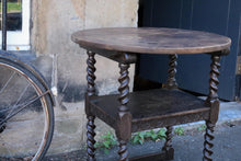 Load image into Gallery viewer, Antique Metamorphic Monks Bench / Chair / Table in Carved Oak
