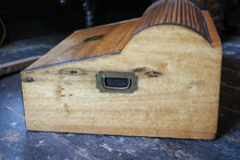 Load image into Gallery viewer, Antique Roll-Top Stationery Box | Writing Slope | Military Campaign Chest
