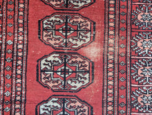 Load image into Gallery viewer, Vintage Hand-Knotted Bokhara Rug in Red Wool – 3&#39;11.5&quot; x 2&#39;7.5&quot; (120 x 80 cm)
