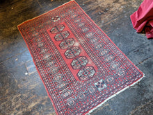 Load image into Gallery viewer, Vintage Hand-Knotted Bokhara Rug in Red Wool – 3&#39;11.5&quot; x 2&#39;7.5&quot; (120 x 80 cm)

