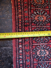 Load image into Gallery viewer, Vintage Hand-Knotted Bokhara Rug in Red Wool – 3&#39;11.5&quot; x 2&#39;7.5&quot; (120 x 80 cm)
