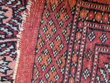Load image into Gallery viewer, Vintage Hand-Knotted Bokhara Rug in Red Wool – 3&#39;11.5&quot; x 2&#39;7.5&quot; (120 x 80 cm)
