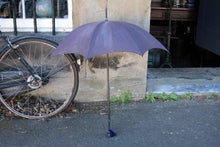 Load image into Gallery viewer, Antique Edwardian Black Silk Parasol / Umbrella
