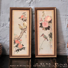 Load image into Gallery viewer, Pair of Framed Vintage Japanese Bird &amp; Flower Prints
