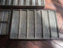 Load image into Gallery viewer, Set of 3 Vintage Industrial Chocolate Moulds – Ribbed &amp; Diamond Patterned – c.1930s

