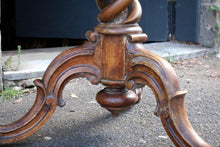 Load image into Gallery viewer, Antique Octagonal Side Table with Barley Twist Pedestal Base
