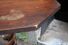 Load image into Gallery viewer, Antique Octagonal Side Table with Barley Twist Pedestal Base
