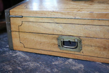Load image into Gallery viewer, Antique Roll-Top Stationery Box | Writing Slope | Military Campaign Chest
