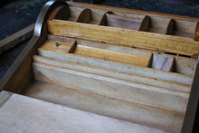 Load image into Gallery viewer, Antique Roll-Top Stationery Box | Writing Slope | Military Campaign Chest
