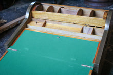 Load image into Gallery viewer, Antique Roll-Top Stationery Box | Writing Slope | Military Campaign Chest
