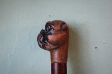 Load image into Gallery viewer, Antique Black Forest Dog Head Page Turner – Carved Wood Handle, c.1900
