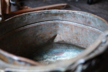 Load image into Gallery viewer, 19th Century Hand-Forged Brass Cauldron with Riveted Handle
