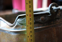 Load image into Gallery viewer, 19th Century Hand-Forged Brass Cauldron with Riveted Handle

