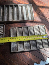 Load image into Gallery viewer, Set of 3 Vintage Industrial Chocolate Moulds – Ribbed &amp; Diamond Patterned – c.1930s
