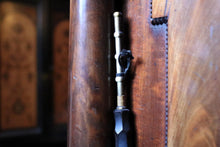 Load image into Gallery viewer, Large Antique German Briar Pipe – Extra Long Carved Stem with Brass Fittings
