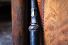 Load image into Gallery viewer, Large Antique German Briar Pipe – Extra Long Carved Stem with Brass Fittings
