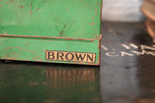 Load image into Gallery viewer, Vintage Red Metal Shoe Cleaning Box – Industrial Wall-Mount Holder with Compartments
