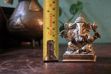 Load image into Gallery viewer, Early 20th.C Brass Ganesha Figurine with Mouse Mount – 2.75&quot;

