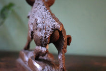 Load image into Gallery viewer, Antique Black Forest Hand Carved Wood Boar – Folk Art Animal Sculpture, 8&quot; Long
