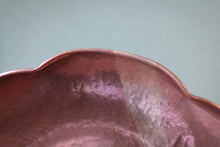 Load image into Gallery viewer, Antique Japanese Copper Blossom Dish – Floral Scalloped Bowl
