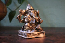 Load image into Gallery viewer, Early 20th.C Brass Ganesha Figurine with Mouse Mount – 2.75&quot;
