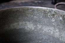 Load image into Gallery viewer, Large Antique Copper Pan with Riveted Handles – French Country Cookware, 11" Diameter
