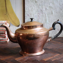 Load image into Gallery viewer, Large Early 20th.C Copper Teapot with Curved Handle
