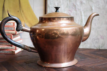 Load image into Gallery viewer, Large Early 20th.C Copper Teapot with Curved Handle

