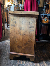 Load image into Gallery viewer, Victorian Burr Walnut Chest of Drawers with Original Brass Handles
