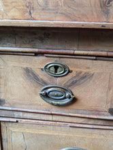 Load image into Gallery viewer, Victorian Burr Walnut Chest of Drawers with Original Brass Handles
