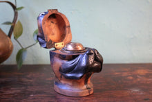Load image into Gallery viewer, 19th Century Black Forest Carved Pug Dog Inkwell with Glass Eyes
