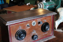 Load image into Gallery viewer, 1920s Valve Radio Receiver in Mahogany Case – Early Tube Technology
