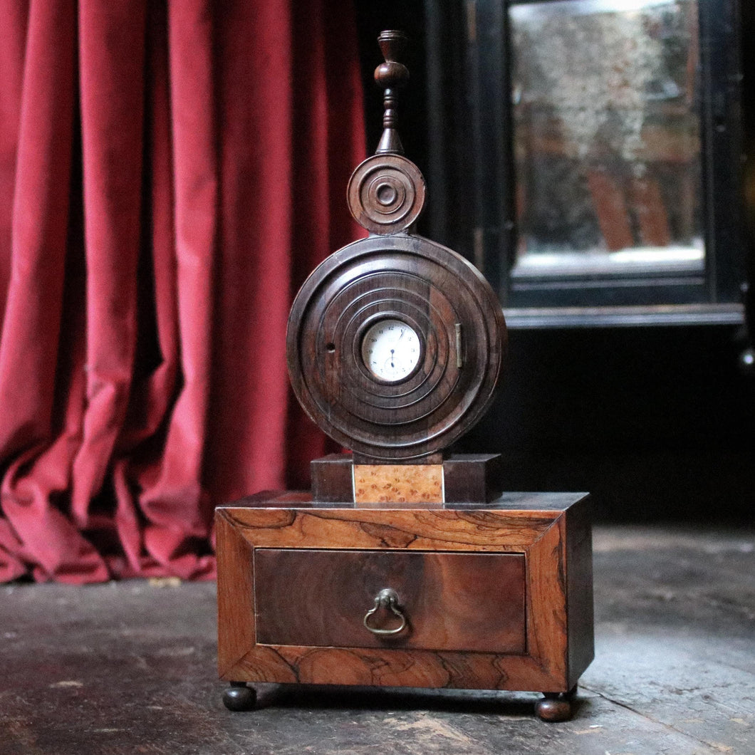 Victorian Rosewood & Burr Veneer Pocket Watch Holder – Drawer Base