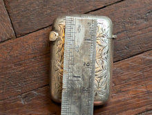 Load image into Gallery viewer, Title: Antique Sterling Silver Vesta Case – RDB, Birmingham 1903, Foliate Engraving
