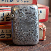Load image into Gallery viewer, Title: Antique Sterling Silver Vesta Case – RDB, Birmingham 1903, Foliate Engraving
