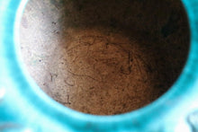 Load image into Gallery viewer, Antique Chinese Turquoise Crackle Glaze Jar with Frogs &amp; Lizards – Handcrafted Ceramic

