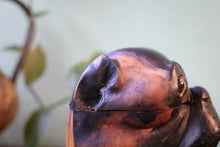 Load image into Gallery viewer, 19th Century Black Forest Carved Pug Dog Inkwell with Glass Eyes
