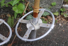 Load image into Gallery viewer, Pair of Vintage Bamboo Ski Poles – Leather Straps &amp; Alloy Baskets – c.1930&#39;s – 123 cm
