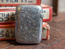 Load image into Gallery viewer, Title: Antique Sterling Silver Vesta Case – RDB, Birmingham 1903, Foliate Engraving

