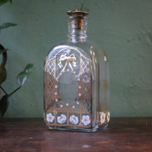 Load image into Gallery viewer, Holmegaard Christmas Bottle – 1980s Hand-Painted Glass Decanter with Stopper – 8&quot;
