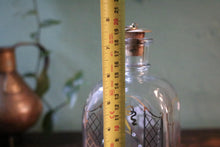 Load image into Gallery viewer, Holmegaard Christmas Bottle – 1980s Hand-Painted Glass Decanter with Stopper – 8&quot;
