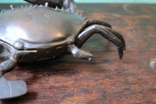 Load image into Gallery viewer, 19th-Century French Bronze Crab Inkwell With Hinged Lid
