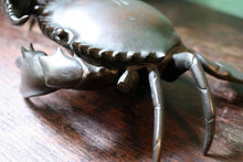 Load image into Gallery viewer, 19th-Century French Bronze Crab Inkwell With Hinged Lid
