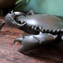 Load image into Gallery viewer, 19th-Century French Bronze Crab Inkwell With Hinged Lid
