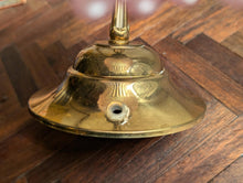 Load image into Gallery viewer, Vintage Brass Wall Sconce with Ribbed Amethyst Glass Shade – Art Nouveau Revival
